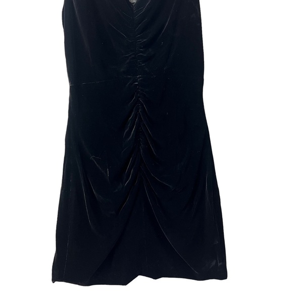 Theory Silk Blend Velvet Mini Dress US 8 LBD Cocktail Dress Whimsigoth Grunge - Picture 4 of 7